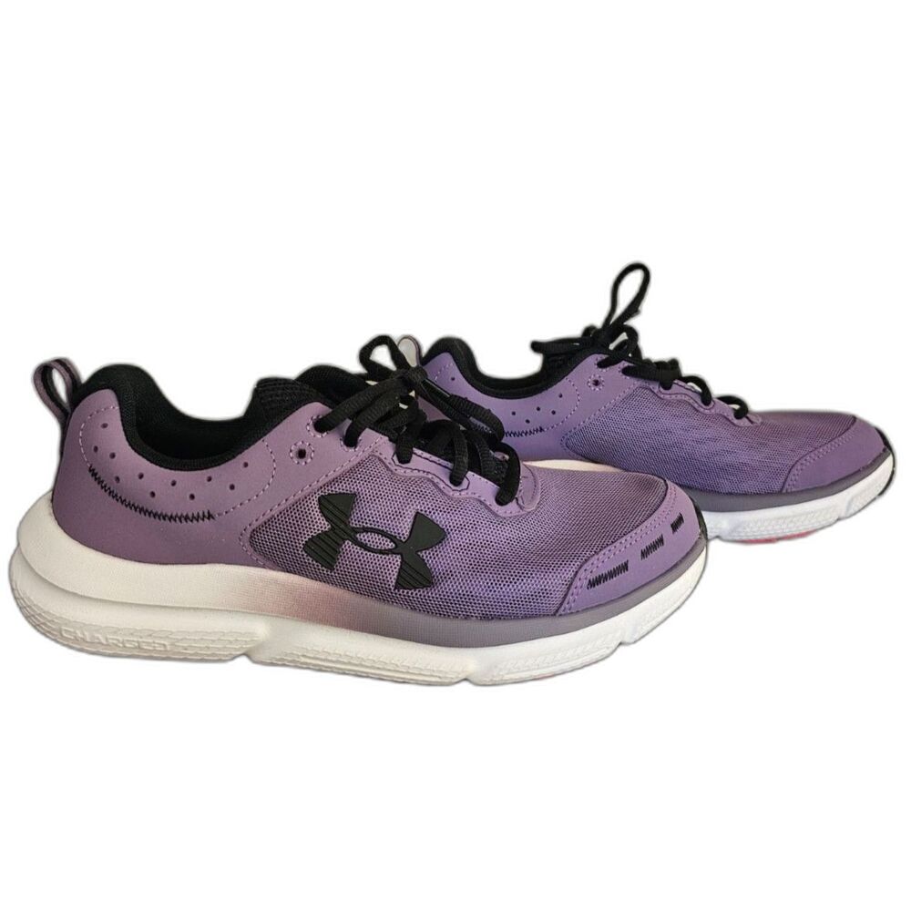 Under Armour Charged Assert 10 Womens 8.5 Purple Running Shoes Athletic - Picture 2 of 9